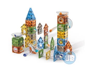 Magnetic Tiles - knikkerbaan 156 delig - Magnetische, Verzenden, Nieuw