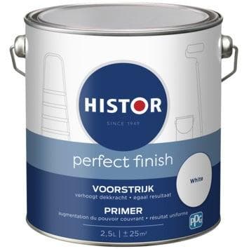Histor Perfect Finish Voorstrijk / Primer - Wit - 2,5 liter, Doe-het-zelf en Verbouw, Wit, Nieuw, Ophalen of Verzenden, Verf