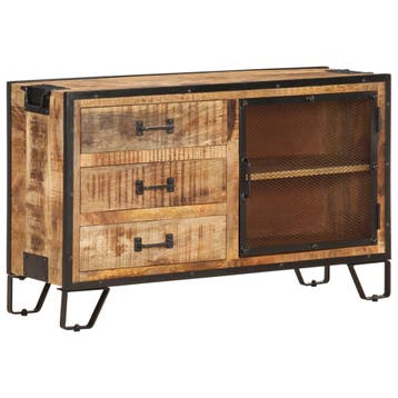 vidaXL Dressoir 100x31x60 cm massief ruw mangohout, 100 tot 150 cm, Verzenden, Nieuw, 25 tot 50 cm