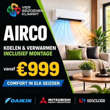 Airco incl. montage vanaf €999 | Koelen & verwarmen, Nieuw, Verwarmen, Afstandsbediening