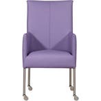 Set van 8 Leren eetkamerstoelen Spark - Toledo Lila, Ophalen of Verzenden, Nieuw, Leer, Vijf, Zes of meer stoelen