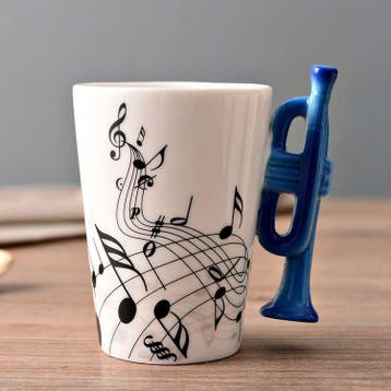 Keramiek mok Trompet (Muziek, Mokken), Ophalen of Verzenden, Nieuw