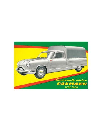 1956 PANHARD DYNA D65 CAMIONNETTE BACHEE BROCHURE FRANS, Nieuw, Author