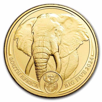 Gouden Big Five Elephant serie - 1 oz 2024, Verzenden, Zuid-Afrika, Losse munt, Goud