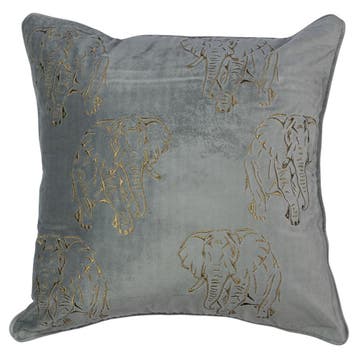 *kussen fluweel grijs olifant 45x45cm*, Verzenden, Nieuw