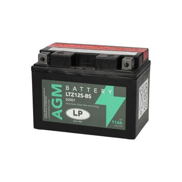 Landport (LP) LTZ12S-BS 12 volt 11,0 ah AGM motor accu, Ophalen of Verzenden, Nieuw