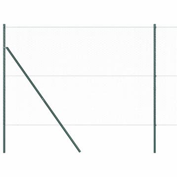 vidaXL zeshoekig gaashek met grondbevestiging 100 x 1,6 m, Tuin en Terras, Schuttingen, Verzenden, Nieuw, IJzer