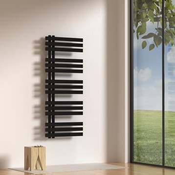 [neu.haus] Handdoekradiator Slidre 120x50x5,4 cm zwart, Verzenden, Nieuw