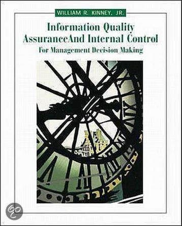 Information Quality Assurance And Internal Control For, Boeken, Verzenden, Gelezen, William R. Kinney