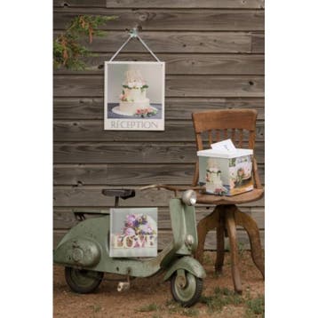 2-delige bruidsset met een enveloppendoos en een gastenboek, Hobby en Vrije tijd, Feestartikelen, Verzenden, Nieuw, Versiering