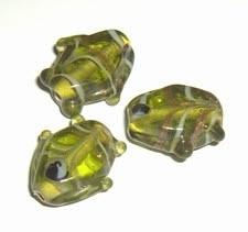 10 x Glaskraal vis 18x17mm (Groene glaskralen, Glaskralen), Ophalen of Verzenden, Nieuw, Kraal