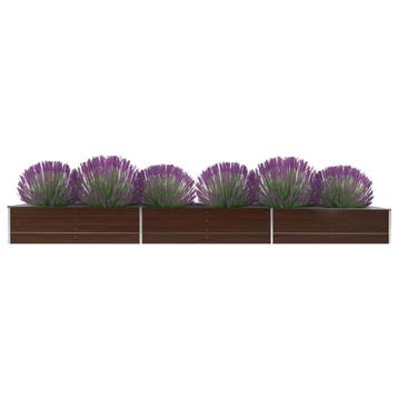 vidaXL Plantenbak verhoogd 480x80x45 cm gegalvaniseerd staal, Tuin en Terras, 100 cm of meer, Verzenden, Nieuw, Metaal