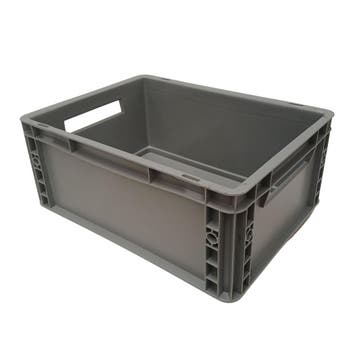 Stapelbak, 400x300x170 mm, euronorm, grijs kunststof, nieuw, Minder dan 50 cm, Ophalen of Verzenden, Minder dan 40 cm, Nieuw