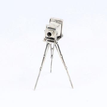 Medusa Oro - Camera op statief - Beeldje - .925 zilver
