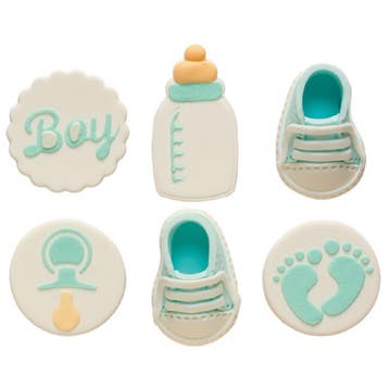Suikerdecoratie Its a Boy 3D 6st., Verzenden, Nieuw