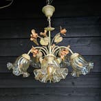 Kroonluchter - Staal, Glas - Franse tole-kroonluchter met