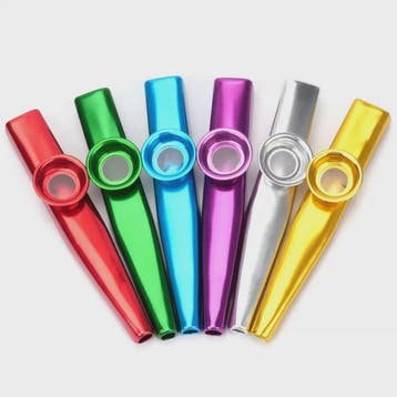 Kazoo Silver Aluminum Alloy with Membrane Flute Diaphragm Mo, Verzenden, Nieuw
