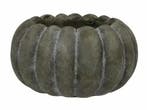 Cement bloempot pompoen decoratieve pot old green 20.5x10.5, Ophalen of Verzenden, Nieuw