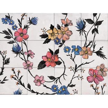 Wandtegel Marazzi Rice 45x60 cm Decor Garden B Glans Bianco, Ophalen of Verzenden, Nieuw