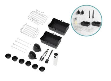 Airfryer accessoire set 9-delig RVS en siliconen, Verzenden, Nieuw