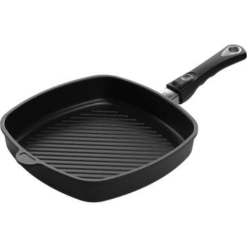 AMT Gastroguss Vierkante grillpan – 28 cm – BBQ rhombus, Ophalen of Verzenden, Nieuw, Aluminium, Overige typen