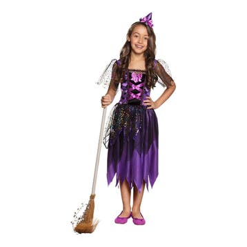 Heksen Pak Twinkle Witch Kind Paars, Kleding | Dames, Carnavalskleding en Feestkleding, Ophalen of Verzenden, Nieuw