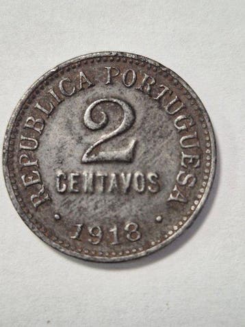 Portugal. Republic. 2 Centavos 1918 Ferro (Zonder