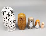 “Partners” Dog Matryoshka Set – Wooden - Pop (Dalmatian,, Antiek en Kunst, Antiek | Speelgoed