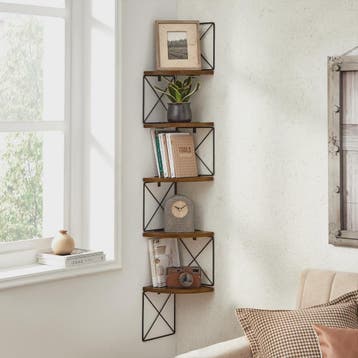 5-Laags Zigzag Hoekplank Wandrek Boekenkast - Stijlvolle Opb, Huis en Inrichting, Verzenden, Nieuw