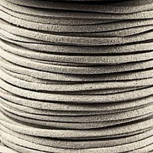 2 meter Leer Imitatie Suède Silk Grey (Suede veters), Ophalen of Verzenden, Nieuw, Draad