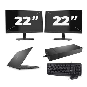 Dell Latitude 3590 -   i3-7e  8GB  - 256GB  + 2x 22 inch ., Computers en Software, Windows Laptops, 7e Generatie, Verzenden, 8 GB