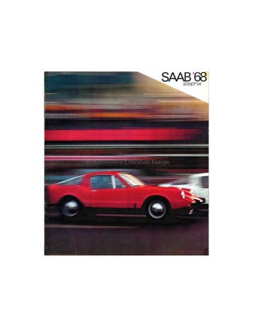 1968 SAAB SONETT V4 BROCHURE ENGELS, Nieuw, Author