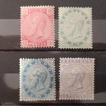 België 1883 - Leopold II - OBP/COB 38/41, Postzegels en Munten, Postzegels | Europa | België, Gestempeld