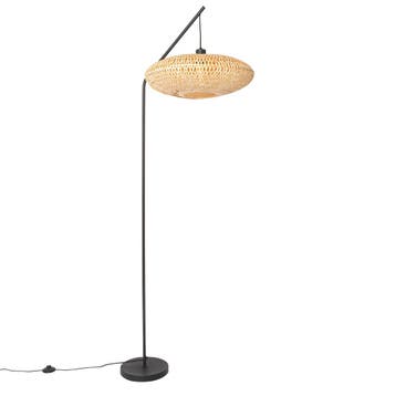 Oosterse vloerlamp bamboe - Ostrava, Huis en Inrichting, Lampen | Vloerlampen, Verzenden, Nieuw, Oosters