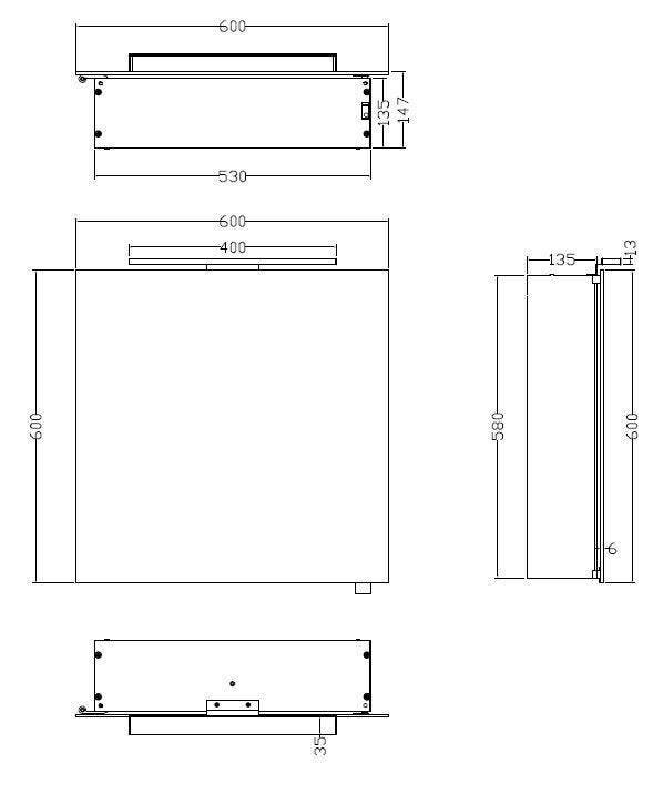 Wiesbaden Luxe spiegelkast + Led verlichting 60x60x14cm, Huis en Inrichting, Woonaccessoires | Spiegels, Ophalen of Verzenden