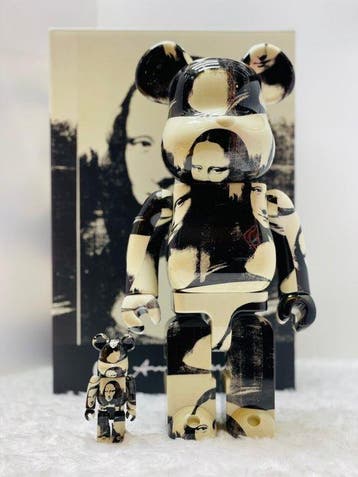 Medicom toy - BE@RBRICK 400% & 100% Andy Warhol Mona Lisa