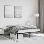 vidaXL Bedframe metaal zwart 160x200 cm, Huis en Inrichting, Slaapkamer | Bedden, Verzenden, Zwart, 200 cm, Metaal