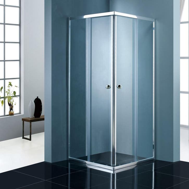 ACTIE BWS Douchecabine | Vierkant 90x90cm | 2 Schuifdeuren |, Doe-het-zelf en Verbouw, Sanitair, Douche, Nieuw, Chroom, Ophalen of Verzenden