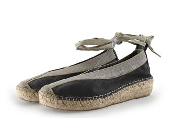 Shabbies Amsterdam Espadrilles in maat 39 Grijs, Shabbies Amsterdam, Verzenden, Zo goed als nieuw, Grijs