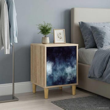 vidaXL Nachtkastje RAALTE Sonoma Eiken 36 x 33 x 50 cm, Minder dan 45 cm, Verzenden, Nieuw, Minder dan 55 cm