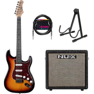 EKO ST100 Tribute ST-Style Sunburst + NUX Mighty-8 MK2, Ophalen of Verzenden, Nieuw