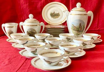 Limoges, Porcelaine Limousine - P.L - Koffieservies voor 10