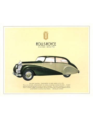 1950 ROLLS ROYCE SILVER WRAITH BROCHURE ENGELS, Nieuw, Author
