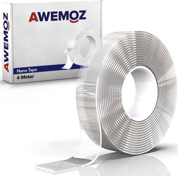 Dubbelzijdig nano tape 2,5cm x 4m Awemoz (1 rol), Verzenden, Nieuw in verpakking