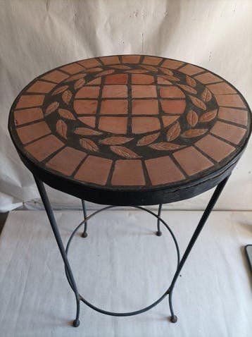 Bijzettafel - Porselein, Staal - Tuintafel