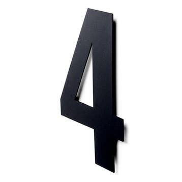 Deurbeslag | Huisnummer 4 | Intersteel | 30 cm, Verzenden, Nieuw