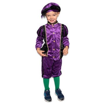 Kinderpietenpak Ibiza Paars - 140, Diversen, Sinterklaas, Verzenden, Nieuw