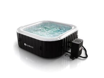 Veiling - Opblaasbare Whirlpool - 4-6 personen - Zwart / Wit, Nieuw