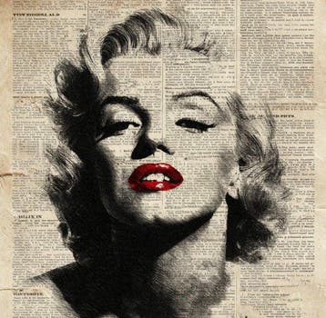 EMIR BERCUTTE - MARILYN MONROE JUST A KISS - Toile L