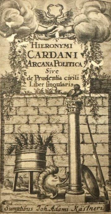 Girolamo Cardano - ARCANA POLITICA - 1668